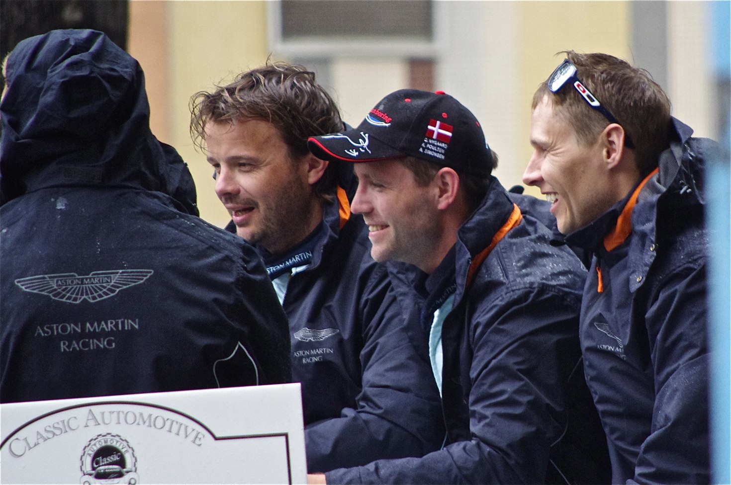 Christoffer Nygaard, Allan Simonsen and Kristian Poulsen Drivers of Aston Martin Racing's Aston Martin Vantage.jpg