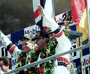Tom Kristensen Le Mans vinder 1997 podium